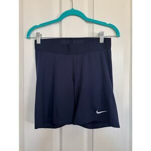 Nike Dri-Fit Navy Blue Biker Shorts Medium Woman